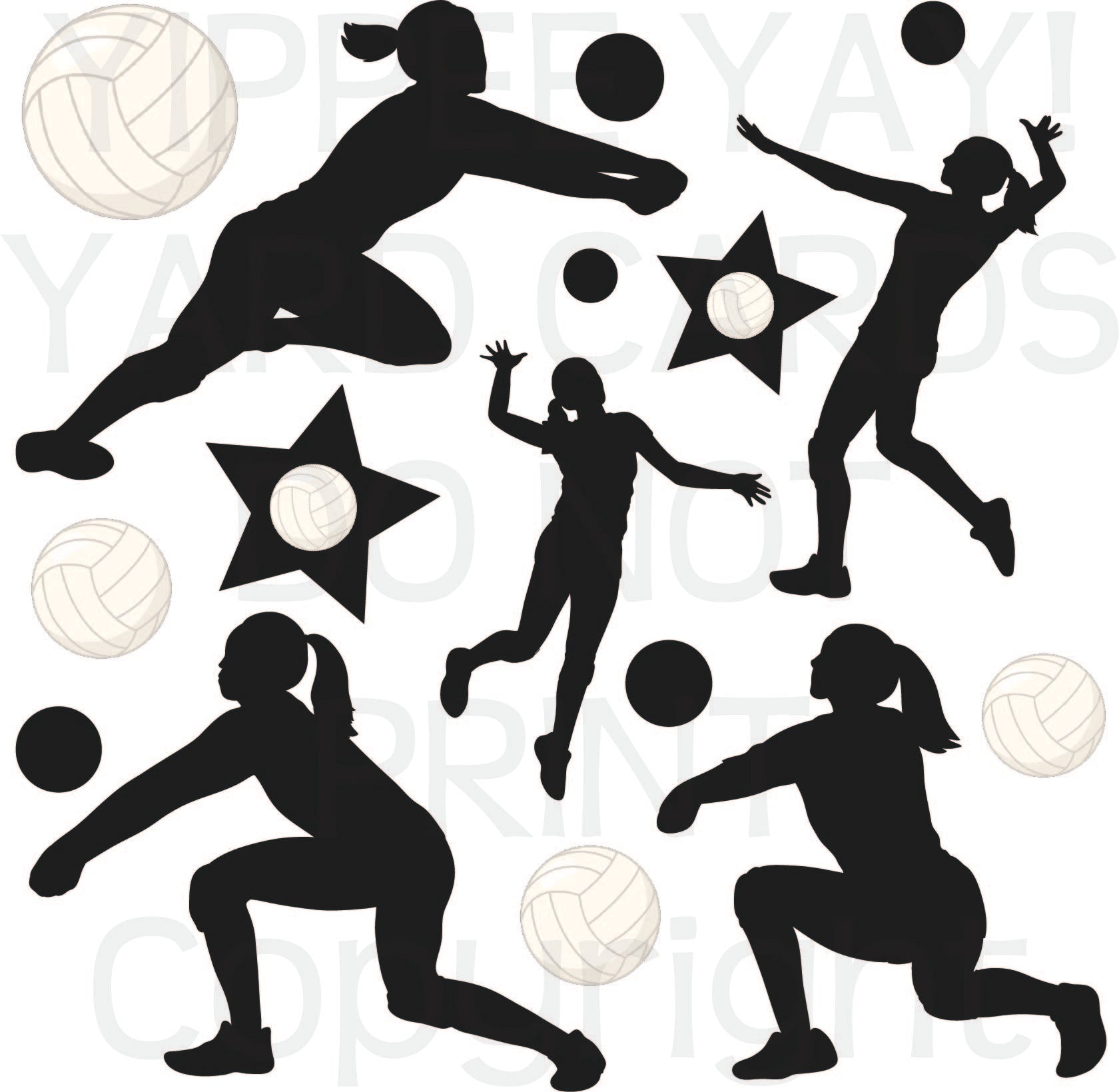 Volleyball Silhouette Setting volleyball-silhouette-setting