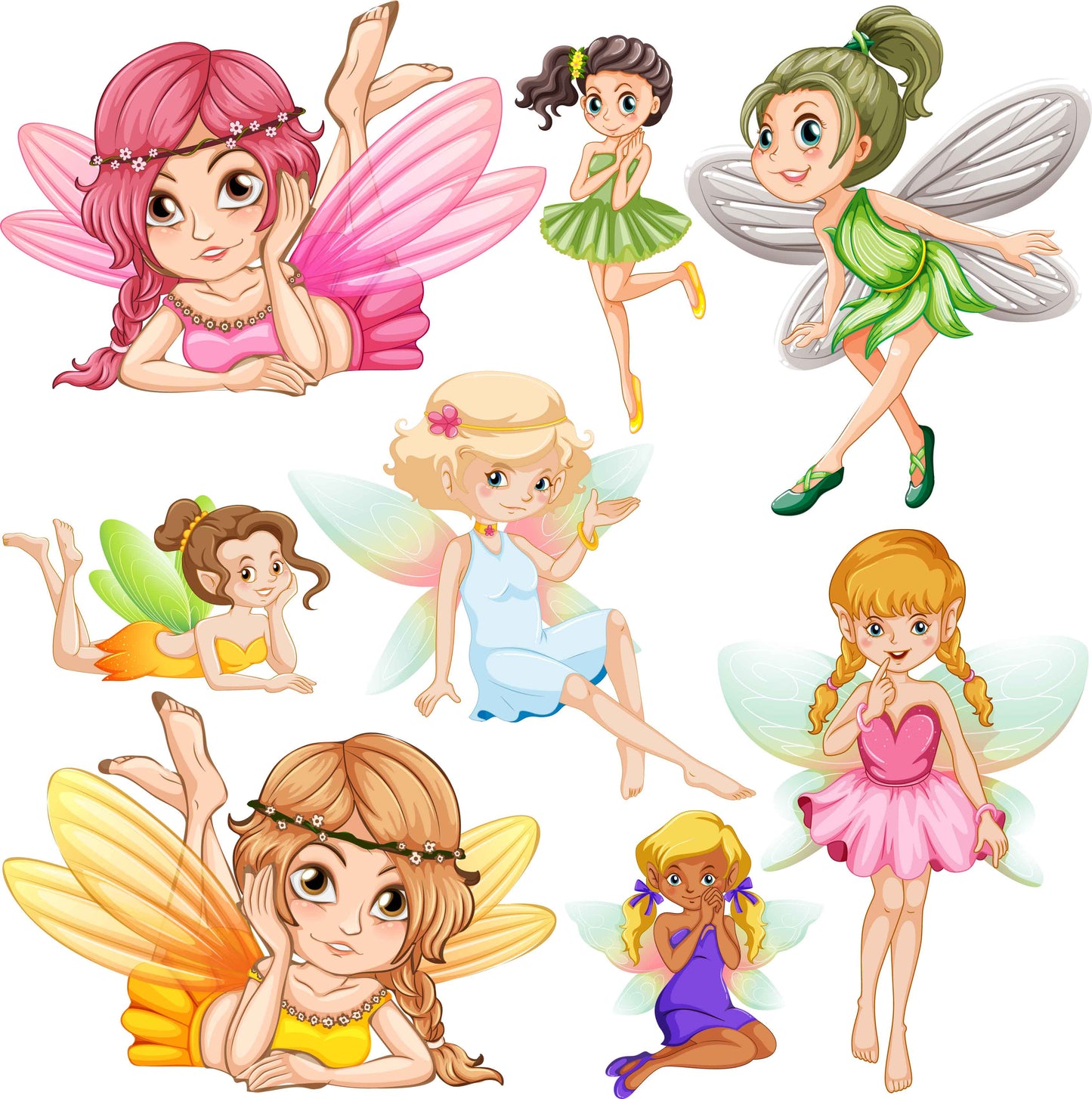 Fairies Half Sheet Misc. (Must Purchase 2 Half sheets - You Can Mix & Match)