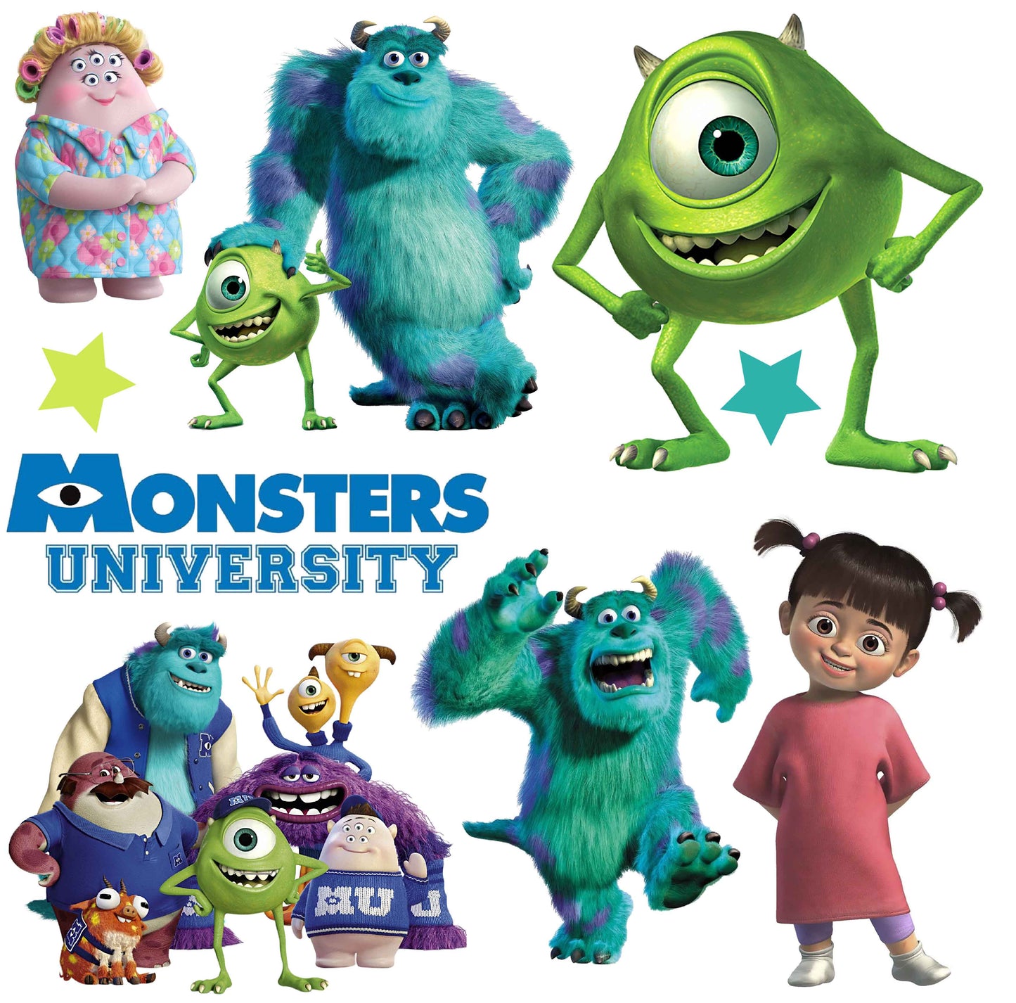 Monsters Inc Half Sheet Misc. (Must Purchase 2 Half sheets - You Can Mix & Match)