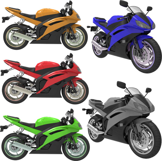 Motorcycles Set 2 Half Sheet Misc. (Must Purchase 2 Half sheets - You Can Mix & Match)