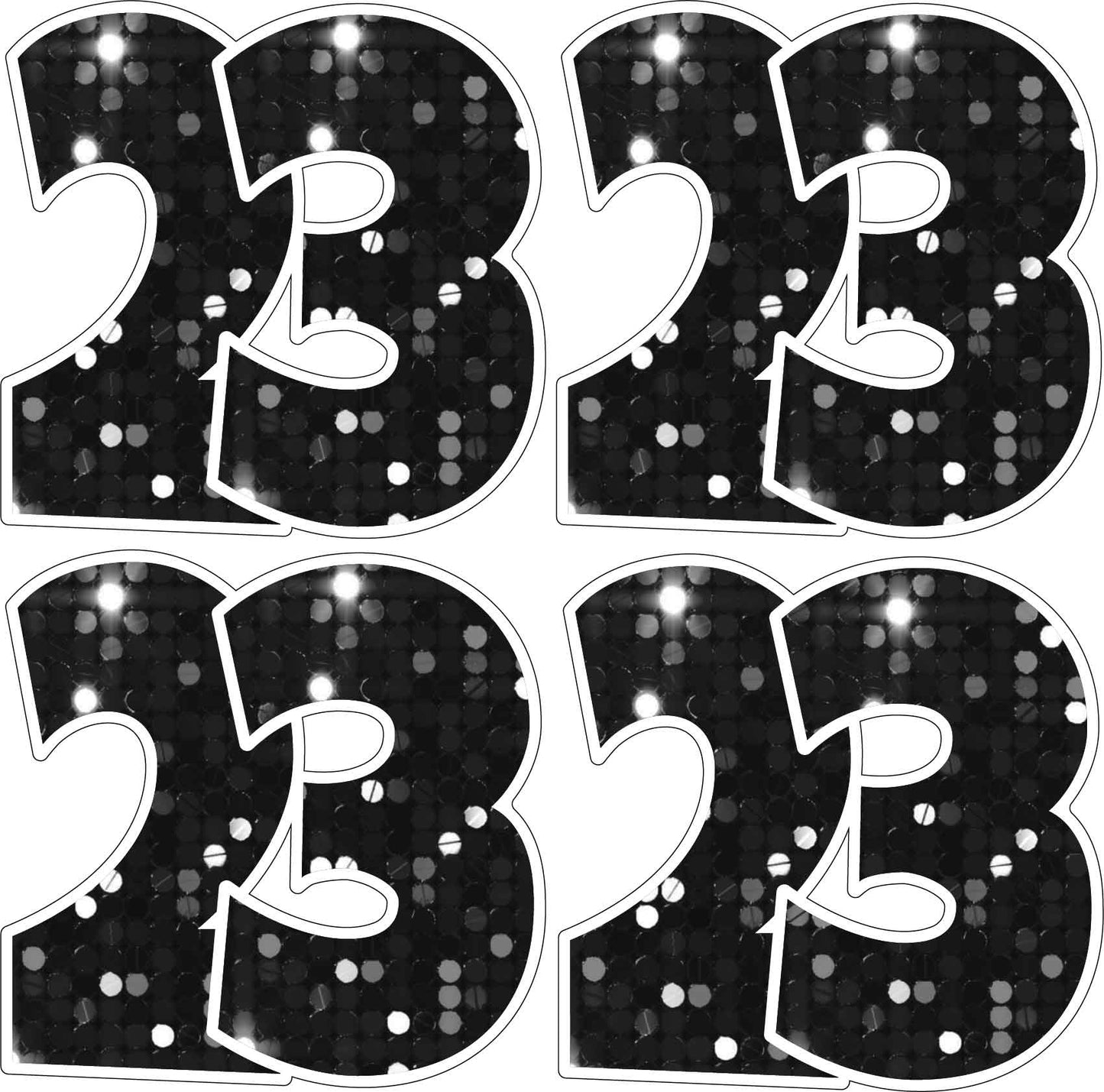23 23 2323 Graduation Numbers Half Sheet Misc. (Must Purchase 2 Half sheets - You Can Mix & Match)