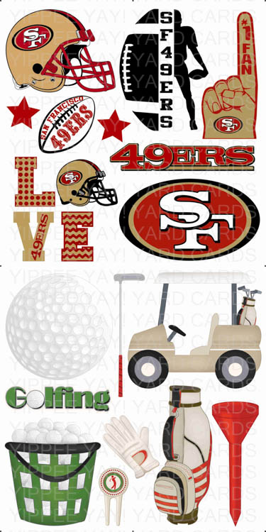 49ers and Golf Combo Sheet