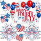 4th Fourth of July and Fireworks Half Sheet Misc. (Must Purchase 2 Half sheets - You Can Mix & Match)
