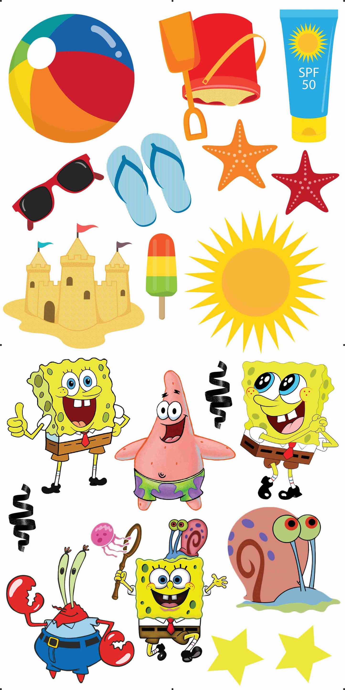 Beach and Spongebob Combo Sheet