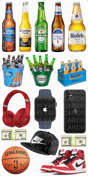 Beer Bottles and Boy Flair 2 Combo Sheet