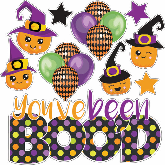 You've Been Boo'd Pumpkins Halloween Half Sheet Misc. (Must Purchase 2 Half sheets - You Can Mix & Match)