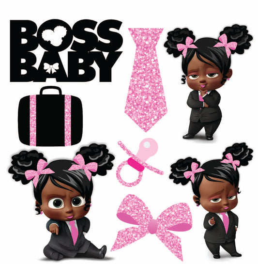 Boss Baby Girl Set 4 Half Sheet Misc. (Must Purchase 2 Half sheets - You Can Mix & Match)