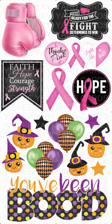 Breast Cancer and You've Been Bood Halloween Combo Sheet