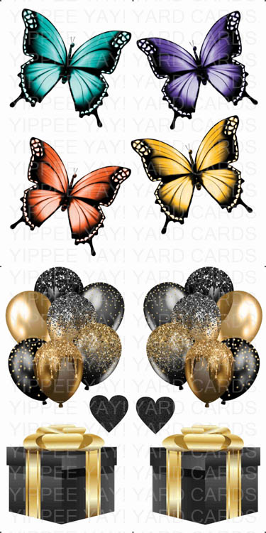 Butterflies and Black and Gold