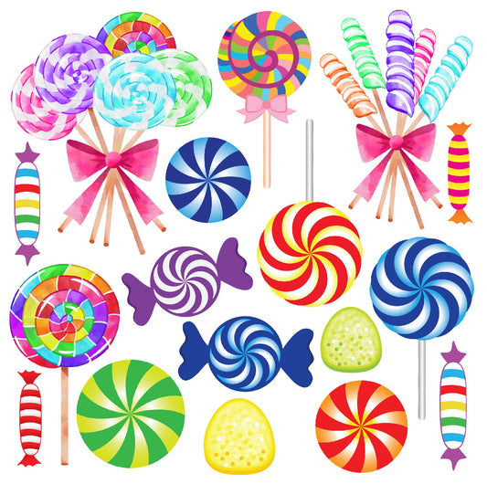 Candy Land Half Sheet Misc. (Must Purchase 2 Half sheets - You Can Mix & Match)
