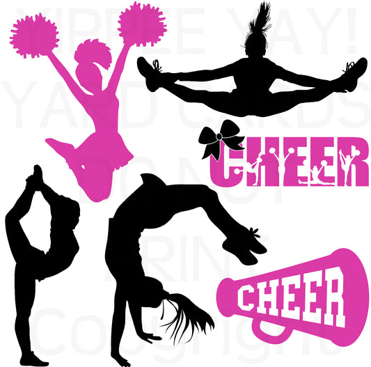 Cheerleading Set 2 - Half Sheet Misc. (Must Purchase 2 Half sheets - You Can Mix & Match)