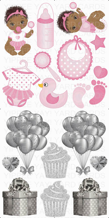 Cute Baby Girl and Silver Balloons 1