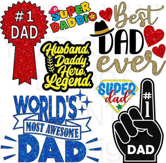 Dad Sayings - Accents Half Sheet Misc. (Must Purchase 2 Half sheets - You Can Mix & Match)