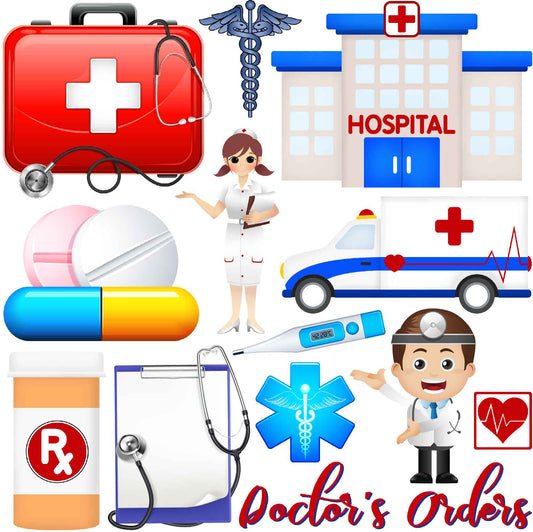Doctor - Healthcare - Nurse - Half Sheet Misc. (Must Purchase 2 Half sheets - You Can Mix & Match)