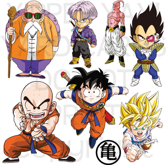 Dragon Ball Half Sheet Misc. (Must Purchase 2 Half sheets - You Can Mix & Match)