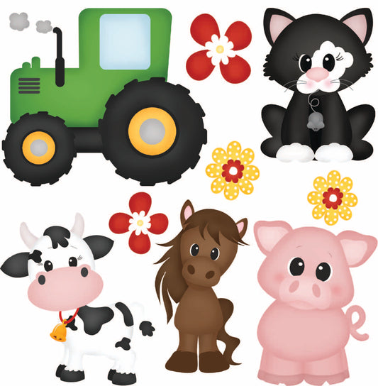 Farm Animals Set 3 Half Sheet Misc. (Must Purchase 2 Half sheets - You Can Mix & Match)
