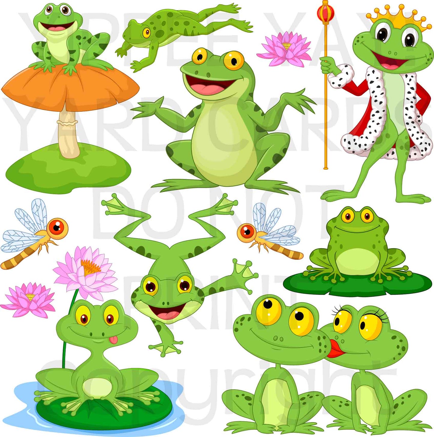 Frogs Half Sheet Misc. (Must Purchase 2 Half sheets - You Can Mix & Match)