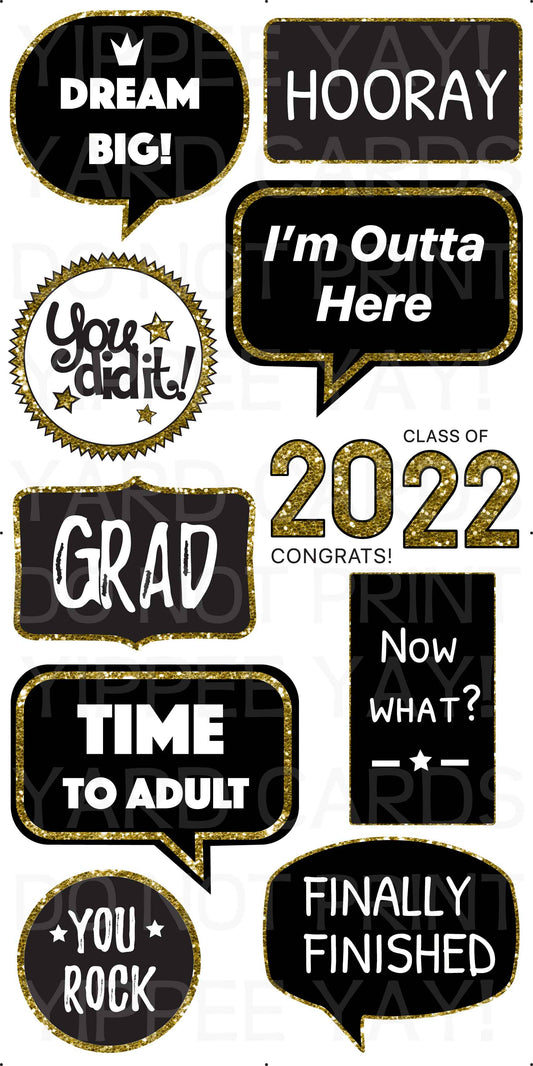 Graduation Accents Gold - Sayings!!
