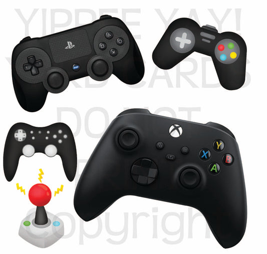 Game Controllers Half Sheet Misc. (Must Purchase 2 Half sheets - You Can Mix & Match)