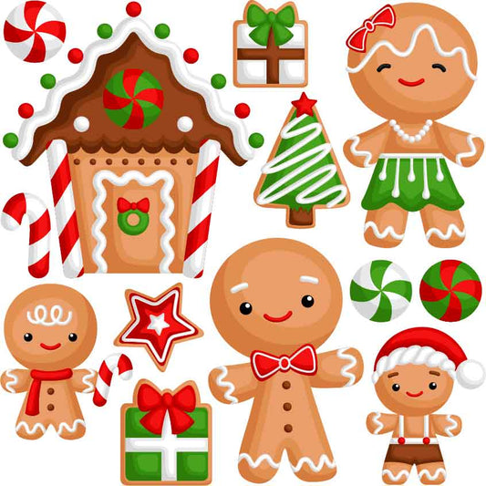 Gingerbread Half Sheet  (Must Purchase 2 Half sheets - You Can Mix & Match)