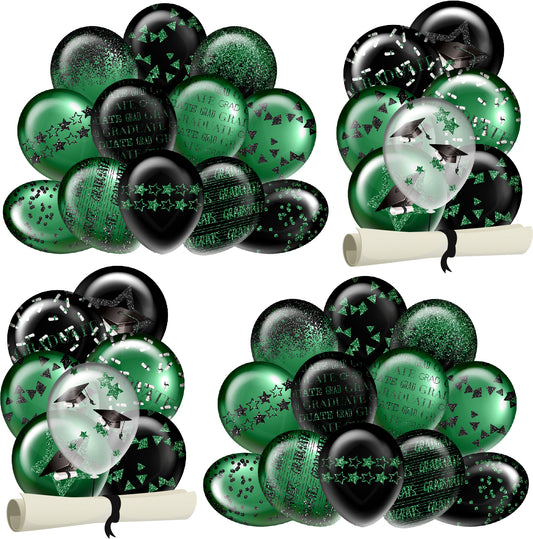 Green Graduation Balloons Half Sheet  (Must Purchase 2 Half sheets - You Can Mix & Match)