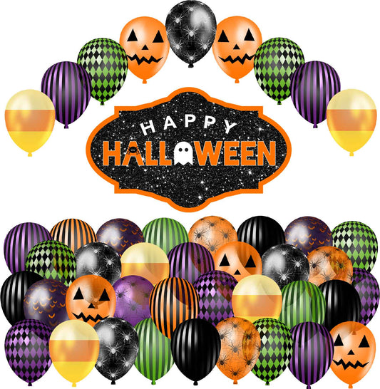 Halloween Balloons Skirts, Sign, and Arch Half Sheet Misc. (Must Purchase 2 Half sheets - You Can Mix & Match)