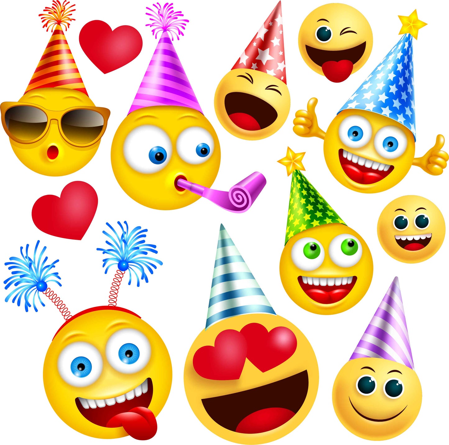Happy Birthday Emojis Theme Half Sheet Misc.
