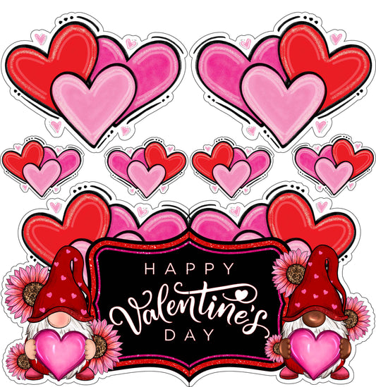 Happy Valentine's Day Gnomes Half Sheet Misc. (Must Purchase 2 Half sheets - You Can Mix & Match)