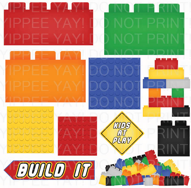Legos Half Sheet Misc. (Must Purchase 2 Half sheets - You Can Mix & Match)