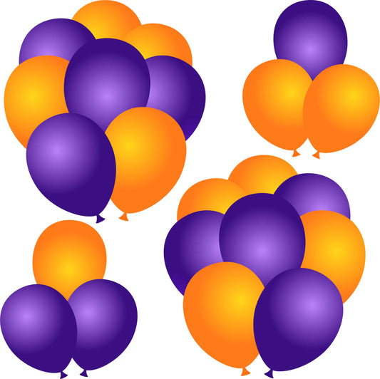 Solid Orange and Purple Balloons Half Sheet Misc.