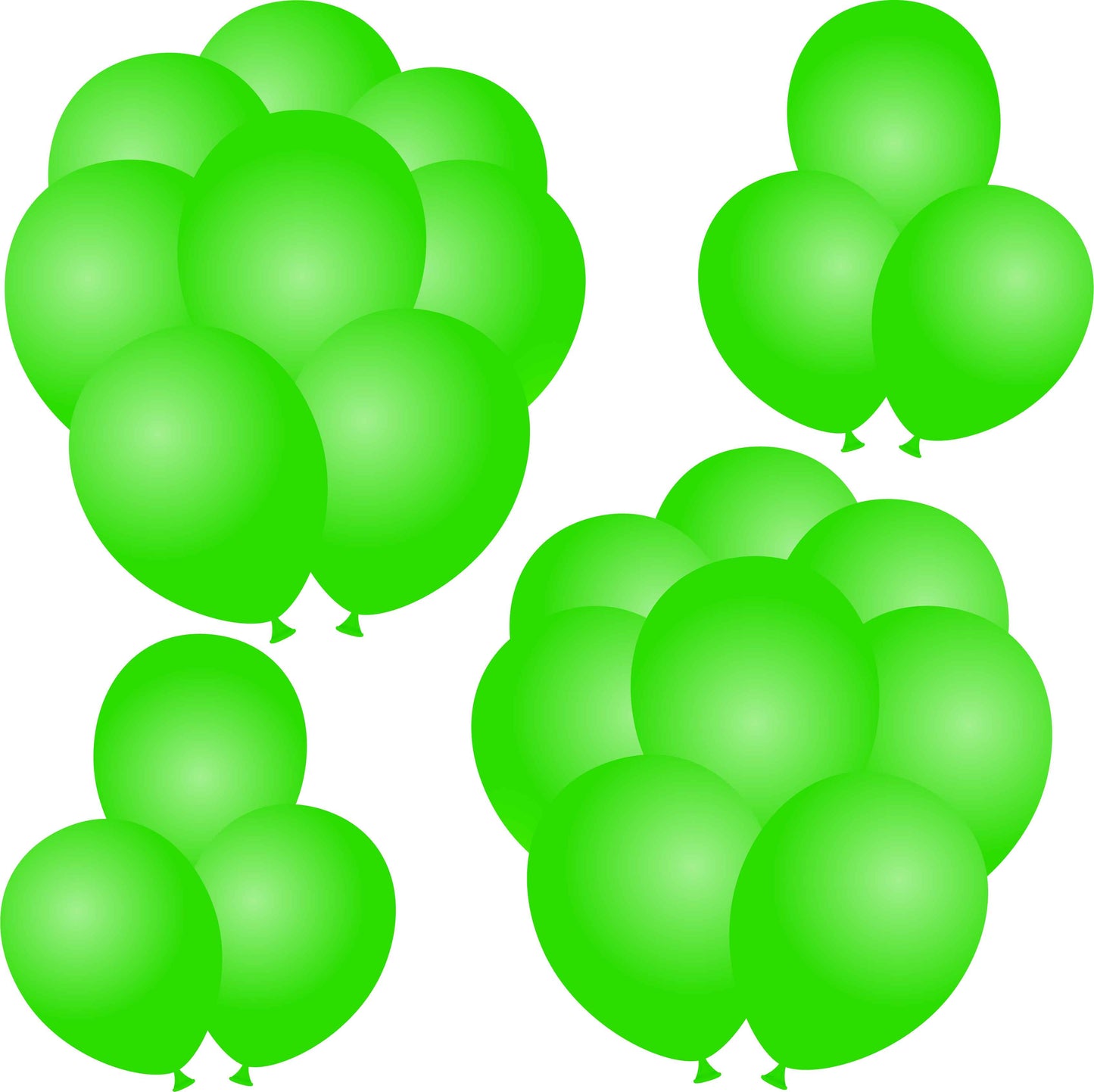 Solid Neon Green Balloons Half Sheet Misc.