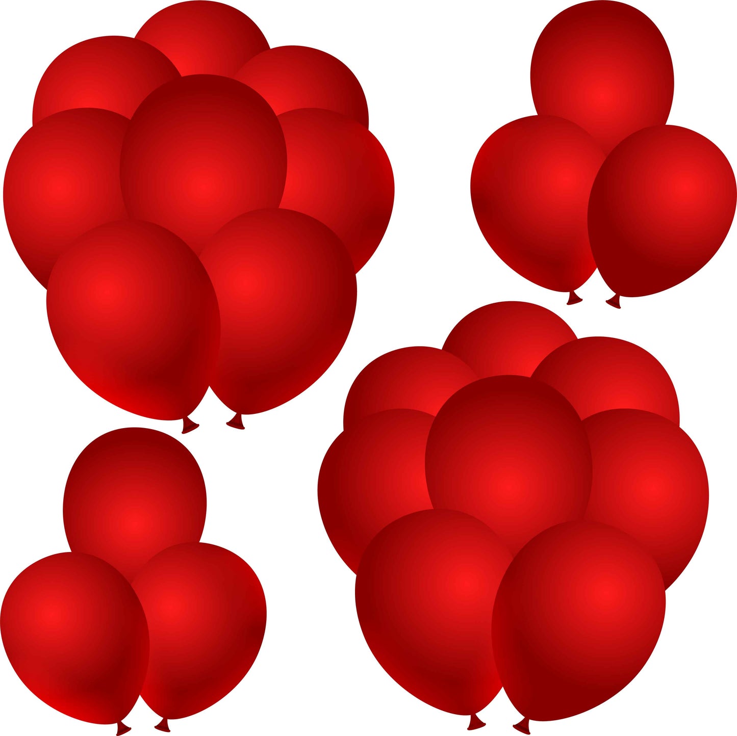 Solid Red Balloons Half Sheet Misc.