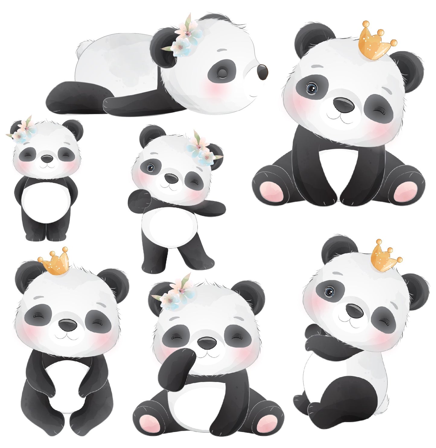 Pandas Half Sheet Misc. (Must Purchase 2 Half sheets - You Can Mix & Match)