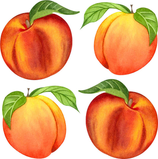 Peaches Peach Fruit Half Sheet Misc. (Must Purchase 2 Half sheets - You Can Mix & Match)