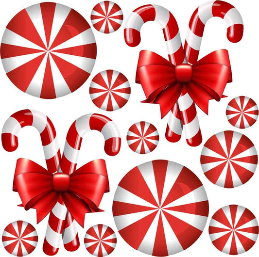 Peppermints and Candy Canes Half Sheet  (Must Purchase 2 Half sheets - You Can Mix & Match)