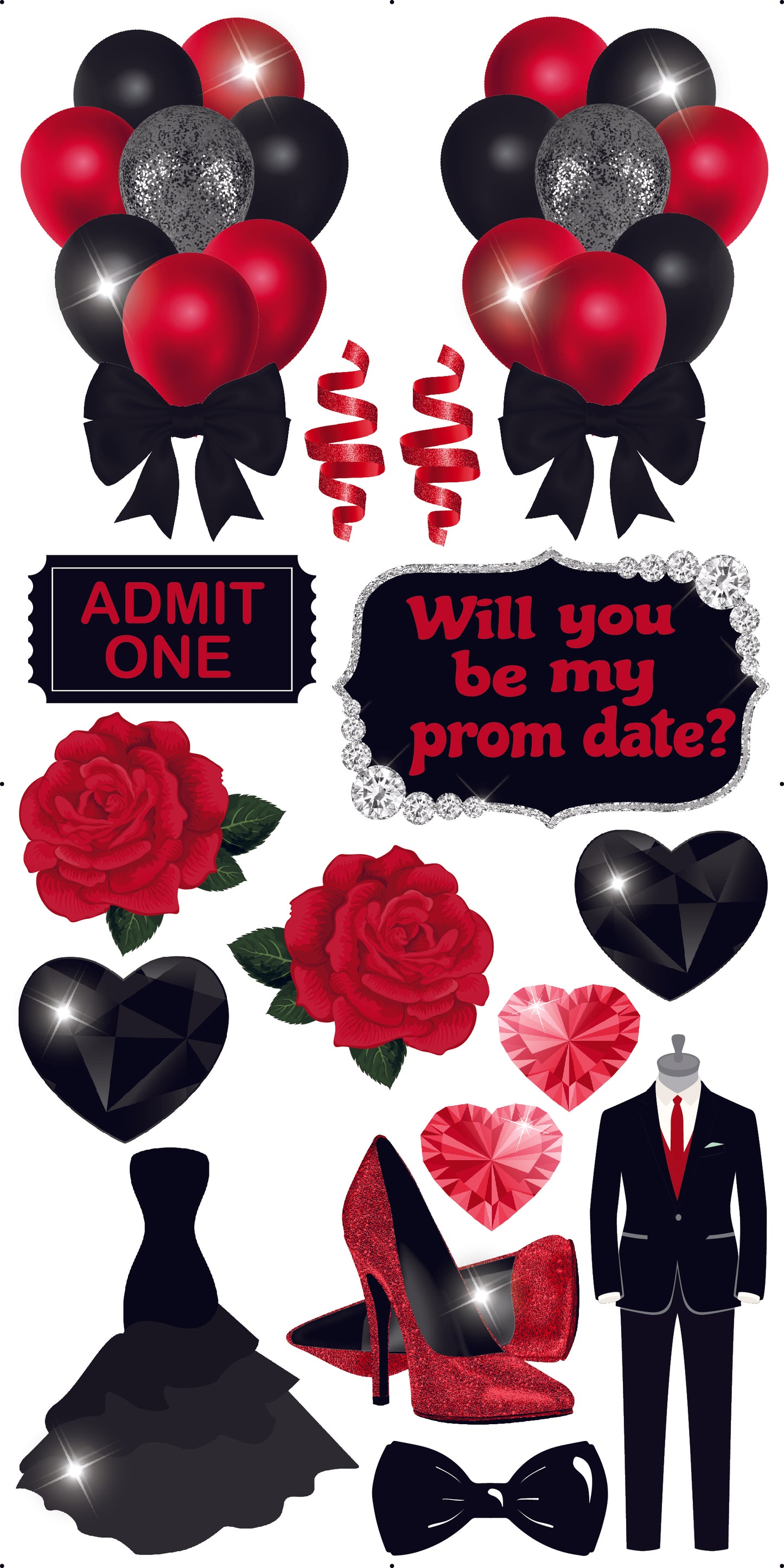 Prom Night - Red and Black Set 1