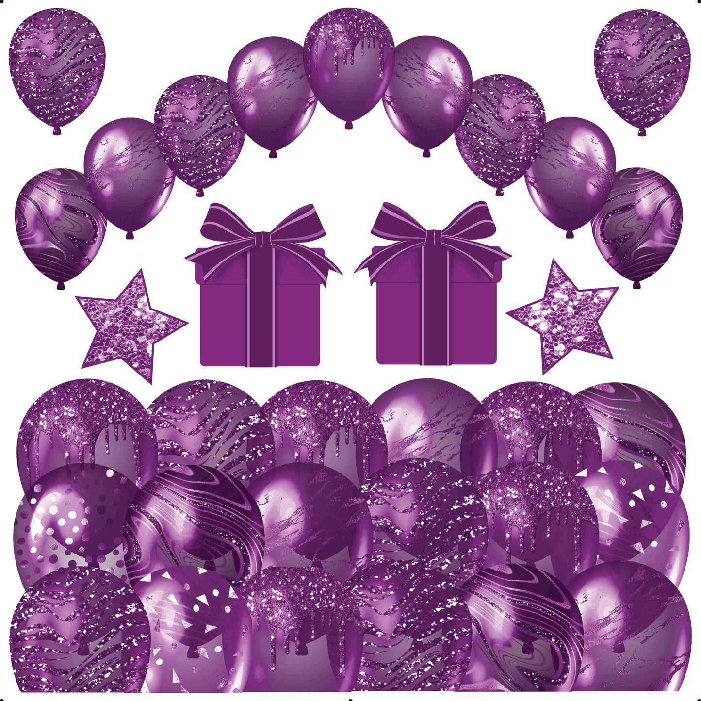 Solid Color Balloon Sheets - Purple - Half Sheet Misc. (Must Purchase 2 Half sheets - You Can Mix & Match)