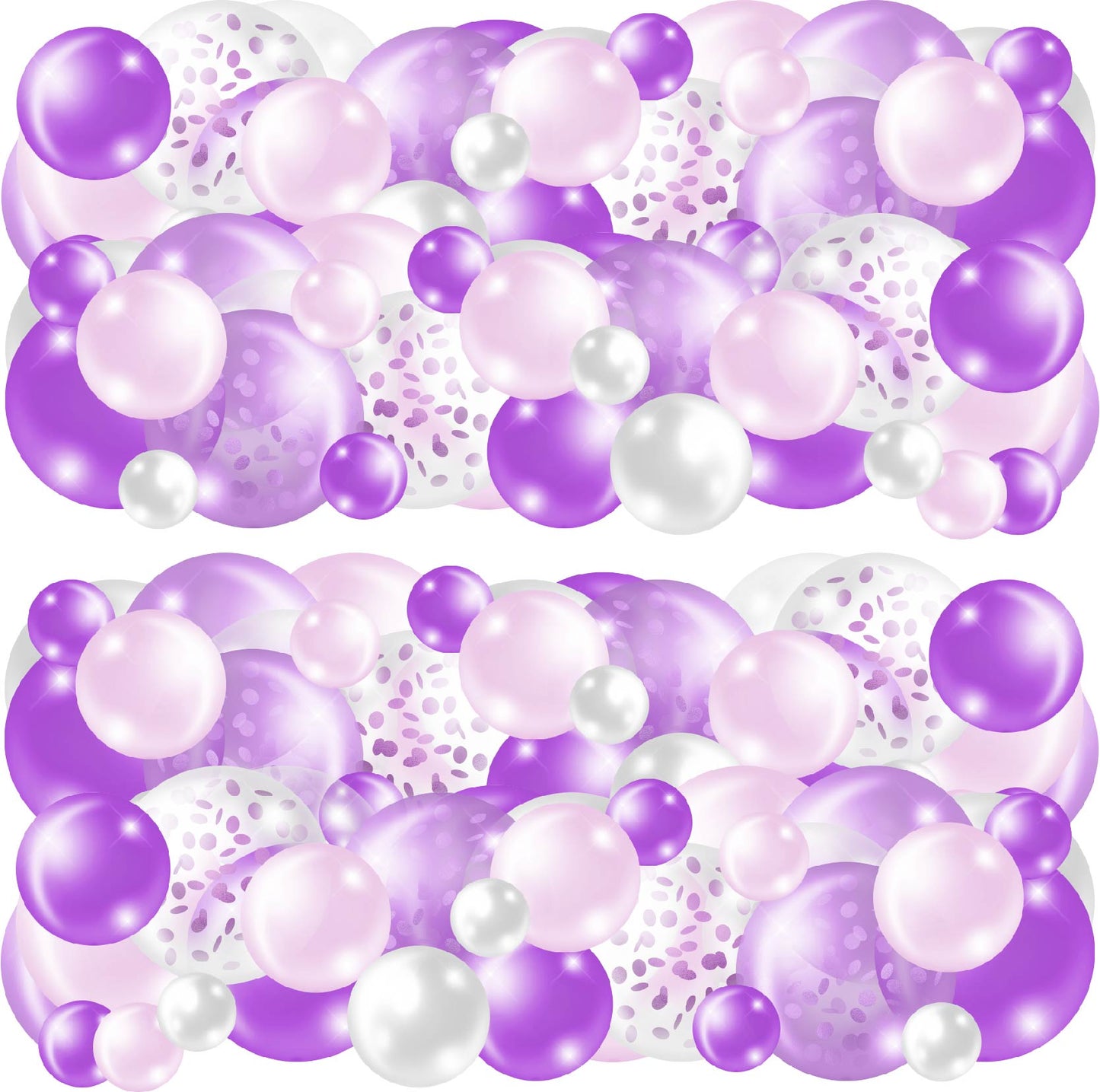 Purple and White Balloon Skirts Half Sheet  (Must Purchase 2 Half sheets - You Can Mix & Match)3