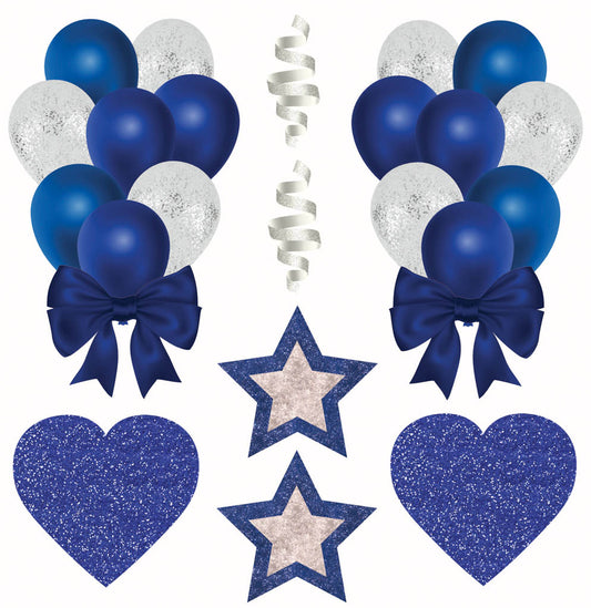 Royal Blue and White Half Sheet  (Must Purchase 2 Half sheets - You Can Mix & Match)3