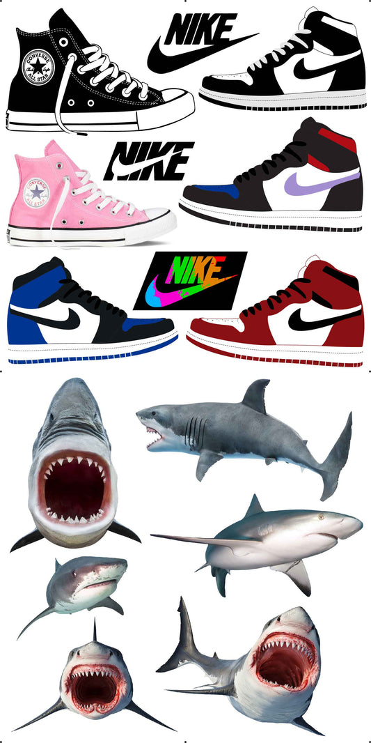 Shoes and Real Sharks Combo Sheet