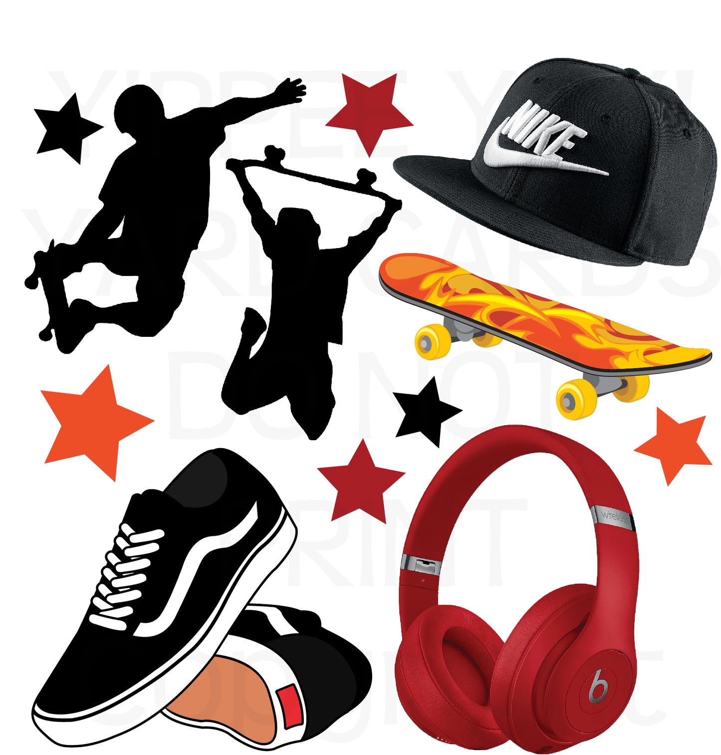 Skater Half Sheet Misc. (Must Purchase 2 Half sheets - You Can Mix & Match)