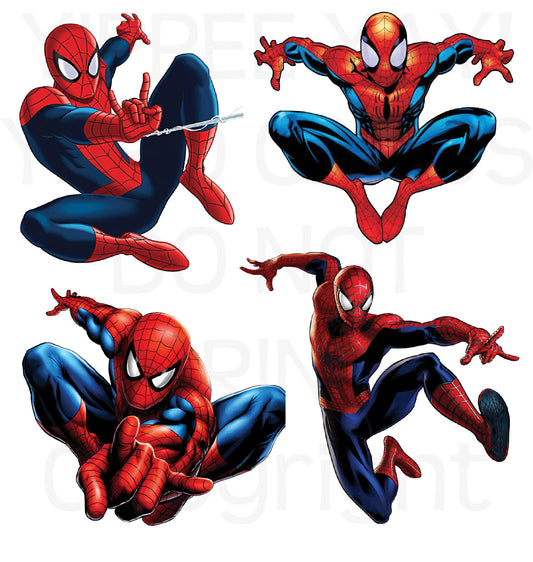 Spiderman Half Sheet Misc. (Must Purchase 2 Half sheets - You Can Mix & Match)