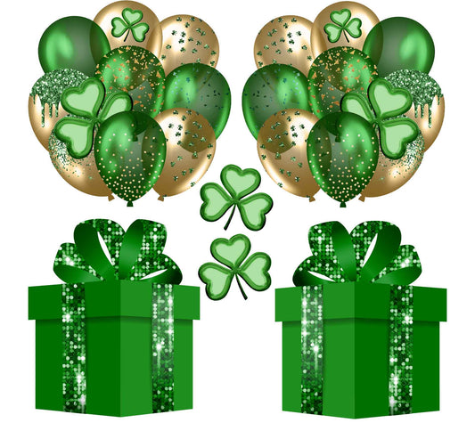 St. Patricks Day Balloons - Green Half Sheet  (Must Purchase 2 Half sheets - You Can Mix & Match)