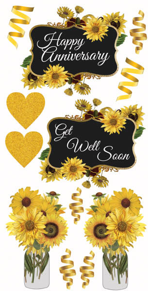 Sunflowers Signs Get Well and Happy Anniversary