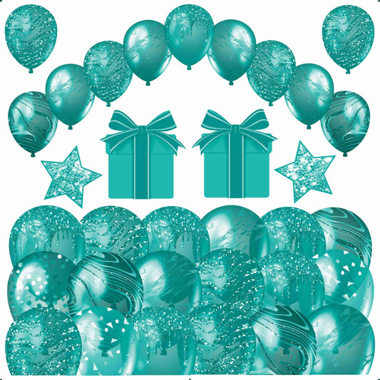 Solid Color Balloon Sheets - Teal - Half Sheet Misc. (Must Purchase 2 Half sheets - You Can Mix & Match)