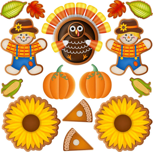 Thanksgiving Set 4 Half Sheet Misc. (Must Purchase 2 Half sheets - You Can Mix & Match)