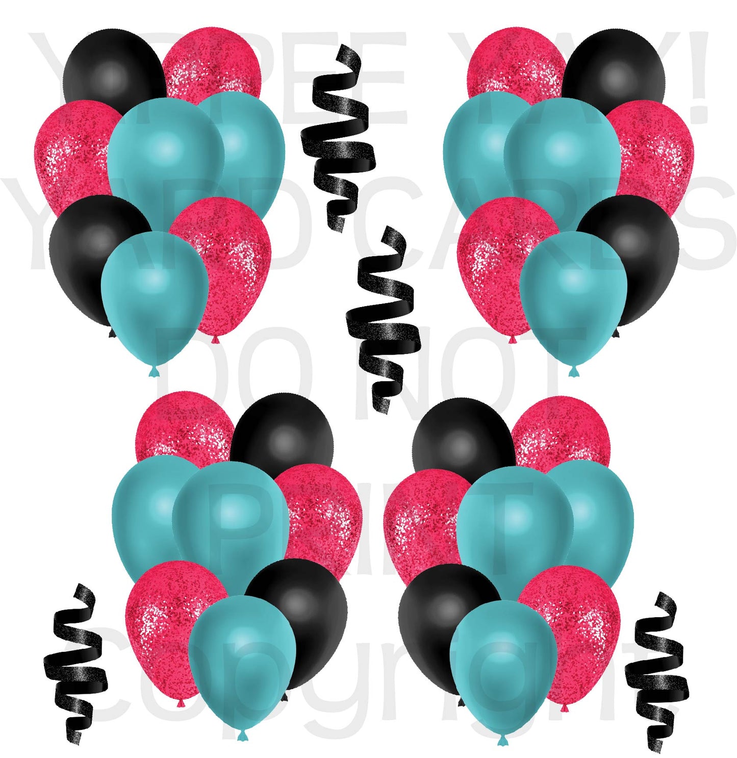 Tik Tok Inspired Balloons 1 Half Sheet  (Must Purchase 2 Half sheets - You Can Mix & Match)