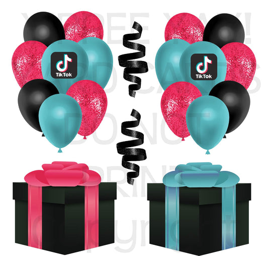 Tik Tok Inspired Balloons 3 Half Sheet  (Must Purchase 2 Half sheets - You Can Mix & Match)