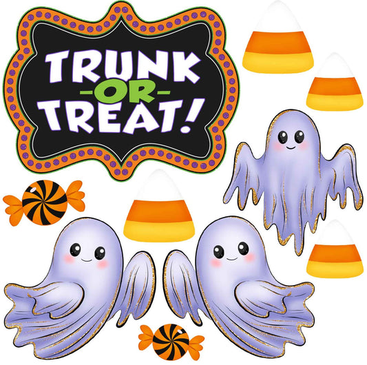 Halloween Trunk or Treat Half Sheet Misc. (Must Purchase 2 Half sheets - You Can Mix & Match)