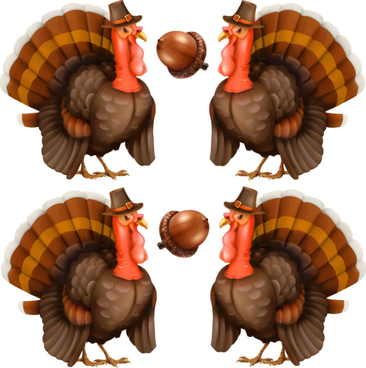 Turkeys Thanksgiving Half Sheet Misc. (Must Purchase 2 Half sheets - You Can Mix & Match)
